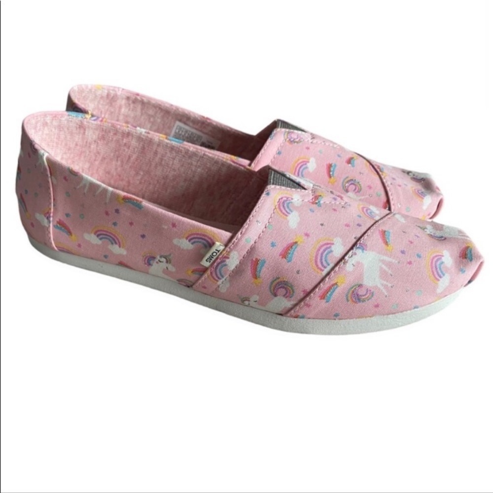 TOMS Women’s Alpargatas in Almond Blossom Pink Unicorn Print